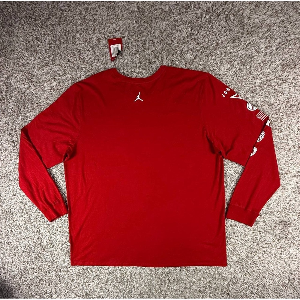 Nike Air Jordan Jumpman Long Sleeve T-Shirt Red Graphic Logo Men's 3XL NWT - Picture 13 of 13